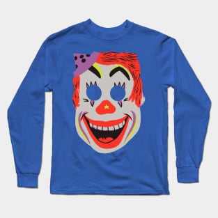 Vintage Halloween Clown Mask Long Sleeve T-Shirt